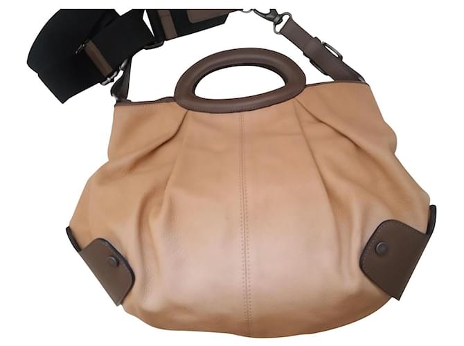 Marni Handbags Brown Beige Leather  ref.604816