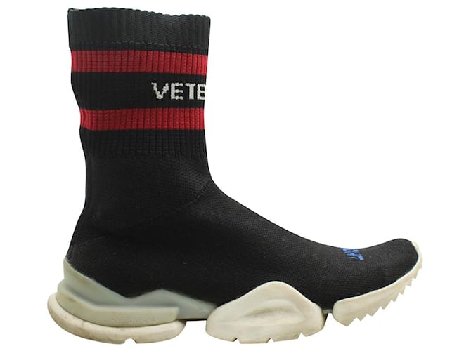 Vêtements Vetements x Reebok Socken Sneakers aus schwarzem Polyester  ref.604860