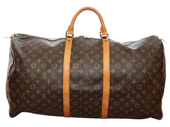 Louis Vuitton Keepall 60 Brown Cloth  ref.604989
