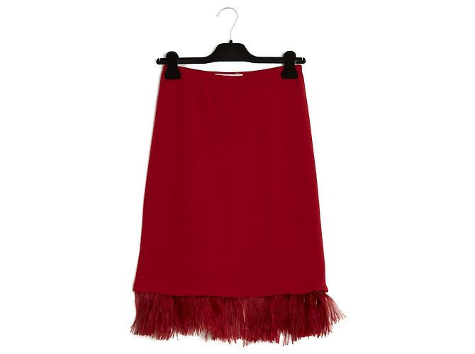 LORIS AZZARO RED FEATHERS FR38 Rot