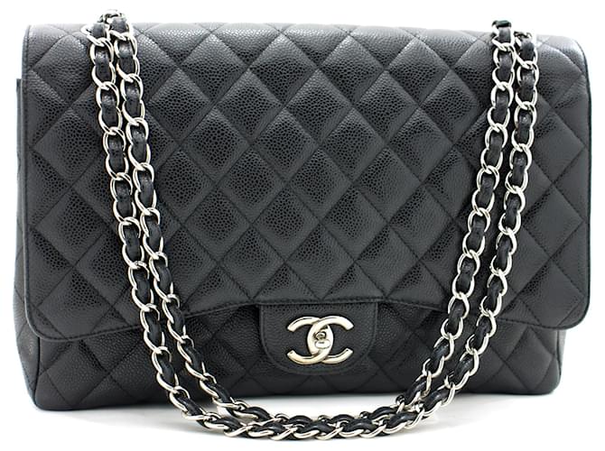 Chanel Timeless Black Leather  ref.605021