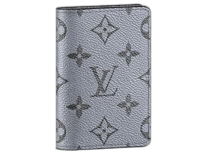 Louis Vuitton Organizador de bolsillo LV plata Cuero  ref.605120