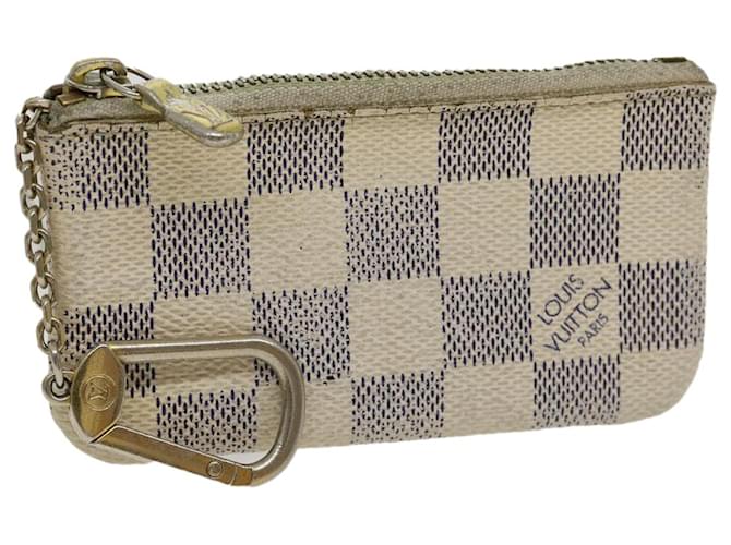 LOUIS VUITTON Damier Azur Pochette Cles Portamonete N62659 LV Auth ki2035  ref.605195