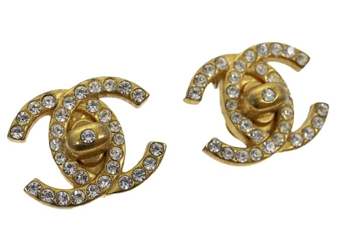 CHANEL COCO Mark Earring metal Gold CC Auth pt3101a Golden  ref.605260