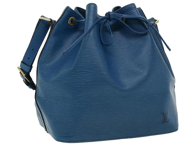 LOUIS VUITTON Epi Petit Noe Shoulder Bag Blue M44105 LV Auth lt545 Leather  ref.605299