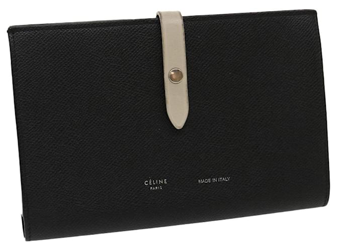 Céline CELINE Wallet Leather Black Auth ar7241  ref.605341