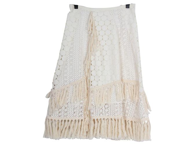 See by Chloé See by Chloe Rock mit Fransen Creme