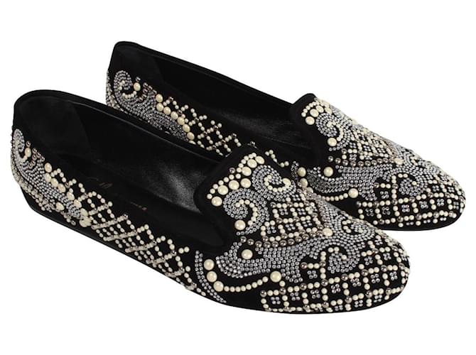 Loafers flats slippers Le Silla Black Leather  ref.605359