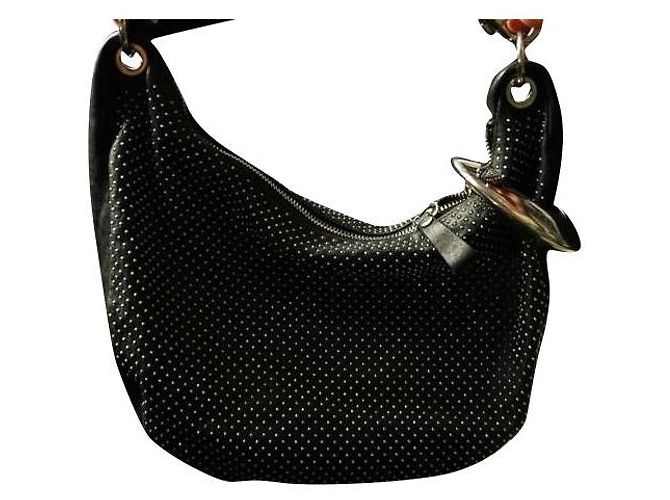 Borsa hobo Jimmy Choo con borchie Nero