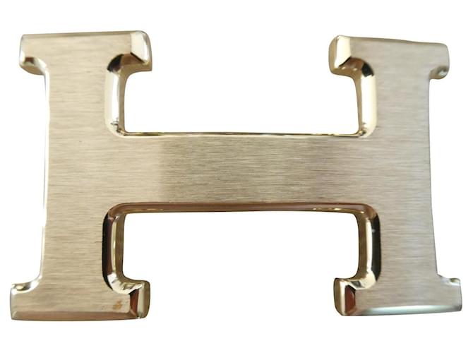 Fivela de cinto Hermès 5382 metal dourado escovado 32mm novo Gold hardware Aço  ref.605426