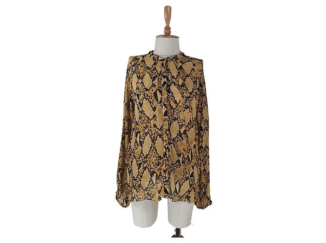 Autre Marque Camisa Second Female Estampado Serpiente Amarilla Viscosa M Multicolor Amarillo