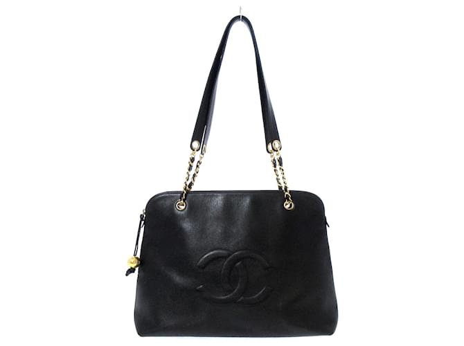 Chanel Jumbo Black Leather ref.605646 Joli Closet