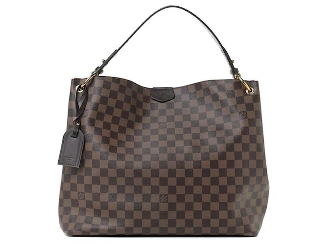 Louis Vuitton Damier Ebene Graceful MM Hobo Bag Leather  ref.605957