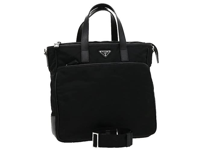 Prada Hand Bag Nylon 2way Black Auth ar7199  ref.606076