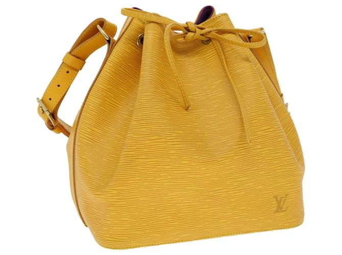 LOUIS VUITTON Epi Petit Noe Shoulder Bag Tassili Yellow M44109 LV Auth pt3046a Leather  ref.606254