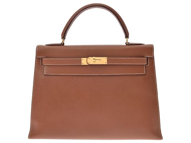 Hermès hermes kelly Brown Leather  ref.606313