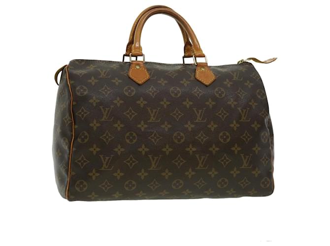 Louis Vuitton Monogram Speedy 35 Hand Bag M41524 LV Auth 30477 Cloth  ref.606454
