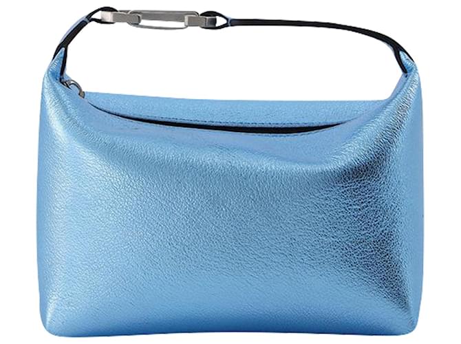 Autre Marque Moonbag bag in Turquoise Leather Blue  ref.606536