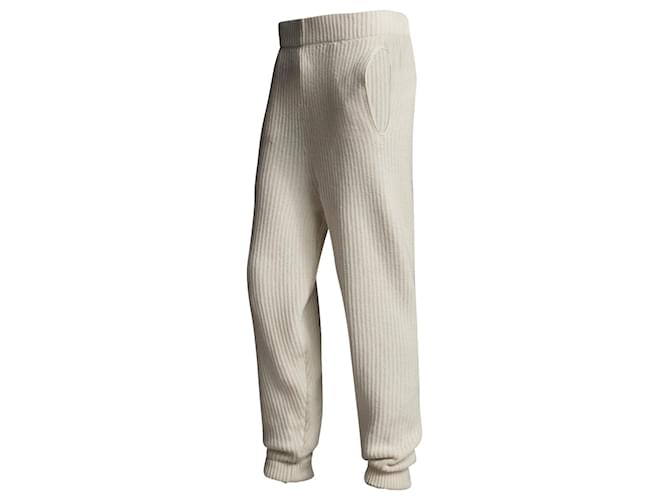 Moncler Genius - Pantaloni sportivi in maglia Giallo Cachemire Lana  ref.606557