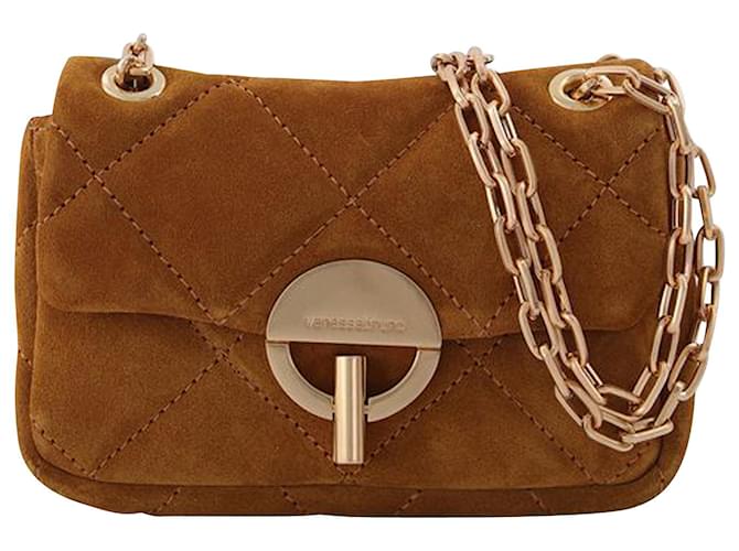 Vanessa Bruno Bolso Nano Moon en Piel Marrón Castaño Cuero  ref.606588