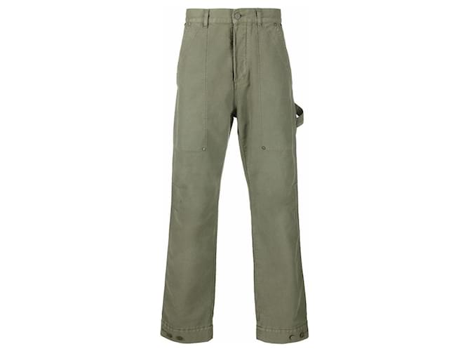 Palm Angels Pantalon à poches plaquées Green Polyester  ref.606595