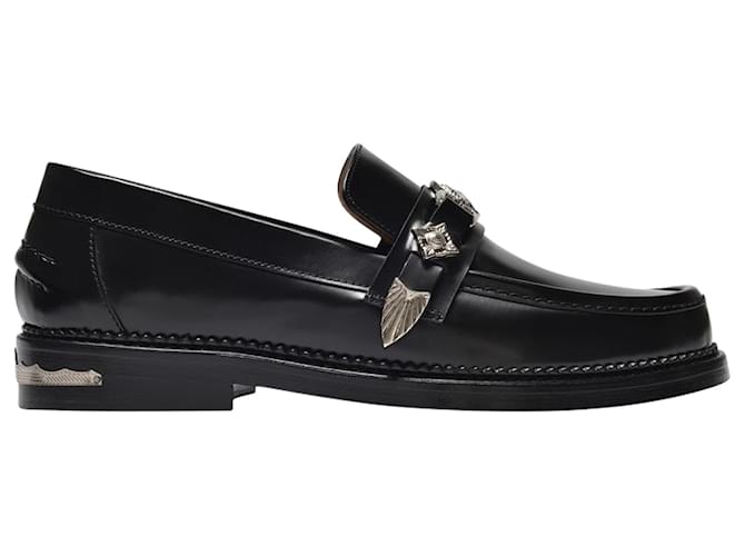 Toga Pulla Polido Loafers in Black Glazed Leather ref.606601