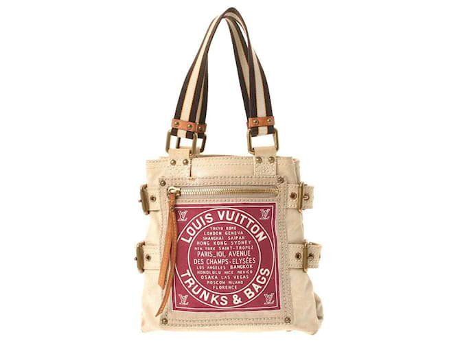 Louis Vuitton Globe Shopper Bag Tote Beige Cloth ref.736487 - Joli