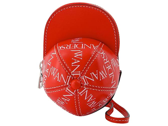 JW Anderson Nano Cap Bag in Red Leather  ref.606756