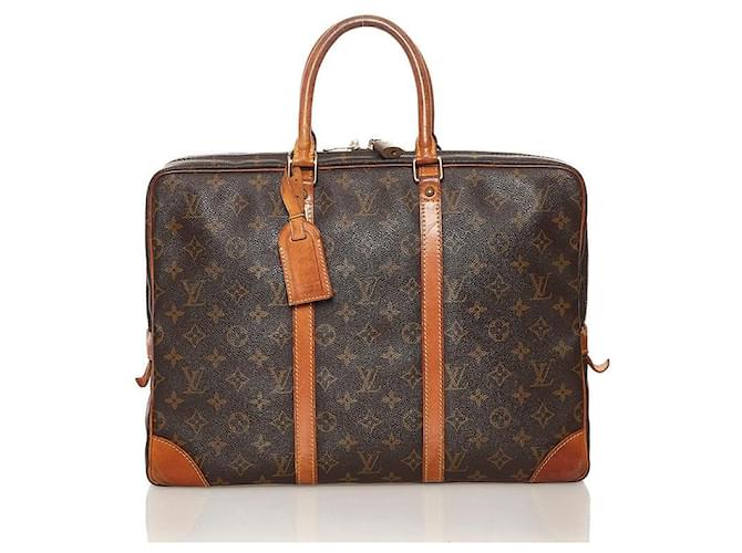 Louis Vuitton Monogram Porte-Documents Voyage Brown Cloth ref