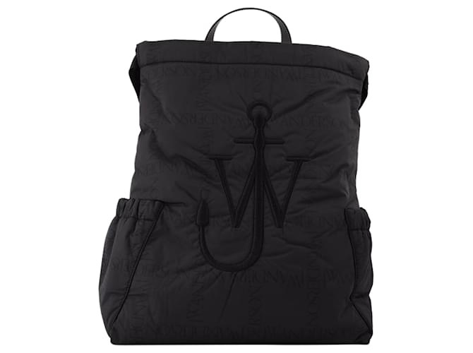 JW Anderson Drawstring Anchor Backpack in Black Synthetic  ref.606810