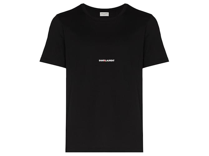 Saint Laurent - Saint Laurent Rive Gauche black t-shirt Cotton ref