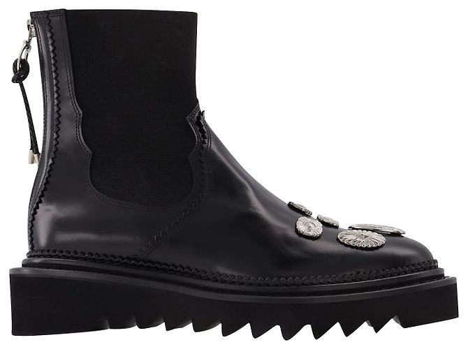 AJ1228 Stiefeletten - Toga Pulla - Leder - Schwarz