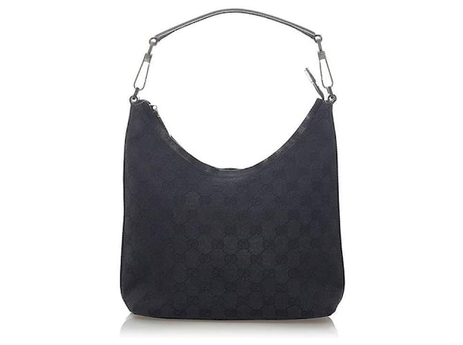 Gucci GG Canvas Shoulder Bag Black Cloth  ref.606959