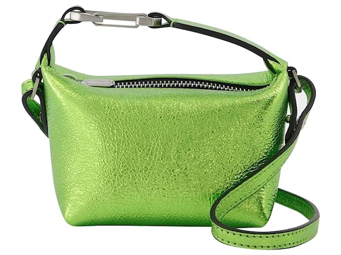Autre Marque Tiny Moon Bag in Green Leather  ref.606967