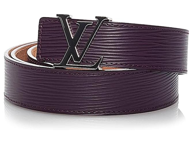 Louis Vuitton Purple Epi Leather Initiales Belt Metal ref.607328 - Joli  Closet
