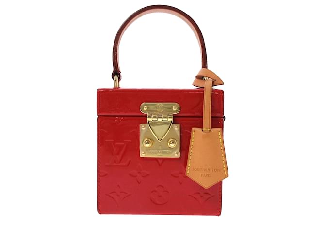 Louis Vuitton Rote Vernis Bleecker Box Kosmetiktasche Leder Lackleder ref.607393 Joli Closet