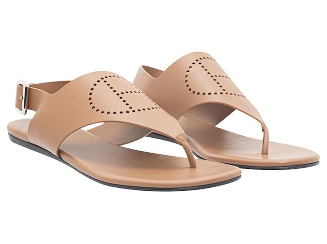Hermès Brown Leather Kola Thong Flat Slingback Sandals  ref.607781