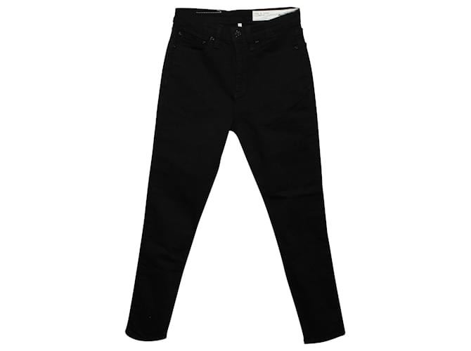 Rag & Bone Calça jeans skinny preta Nina cintura alta Preto  ref.607850
