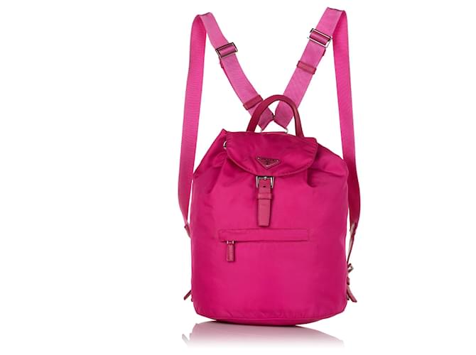 Women's Flap Drawstring Backpack on sale Pink