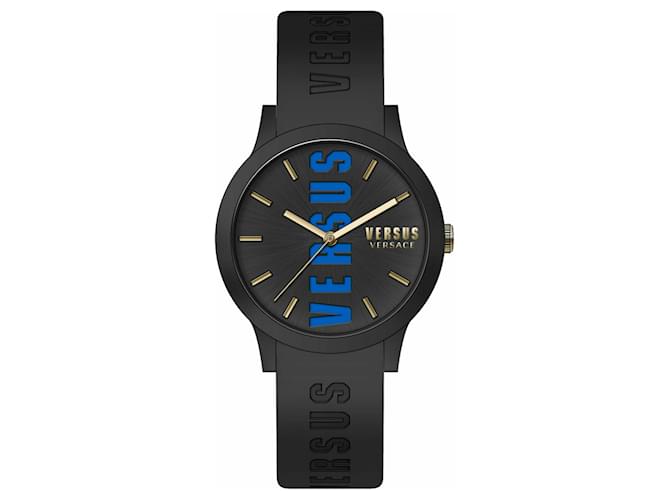 Reloj con correa de silicona Versus Versace Barbes Negro  ref.608204