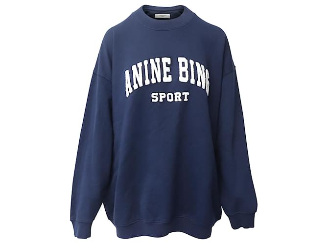 Anine Bing Tyler Sweatshirt in Blue Cotton ref.608228 - Joli Closet