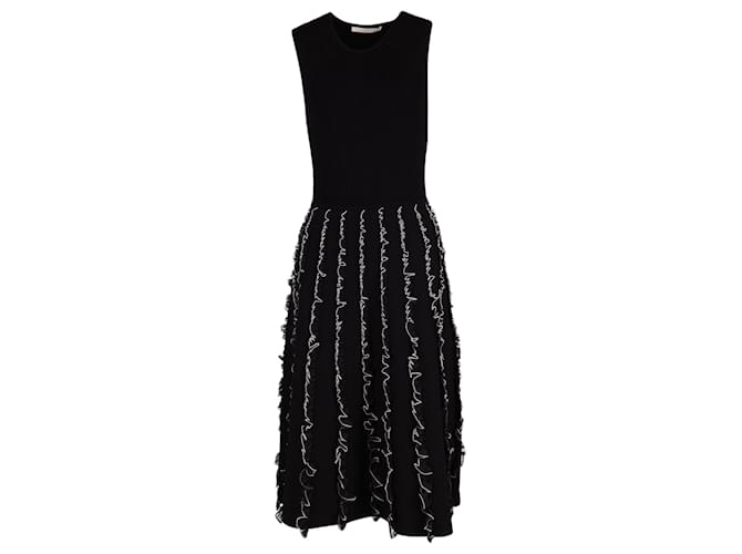 Jason Wu Two-tone Ruffled Stretch-Knit Midi Dress in Black Viscose  Cellulose fibre ref.JC608242 (Sold) - Joli Closet