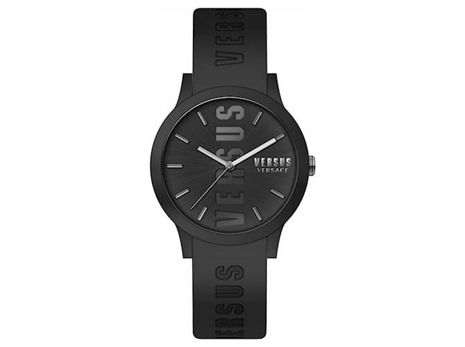 Reloj con correa de silicona Versus Versace Barbes Negro  ref.608290