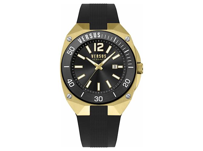 Relógio com pulseira Versus Versace Versus Reaction Dourado Metálico  ref.608302
