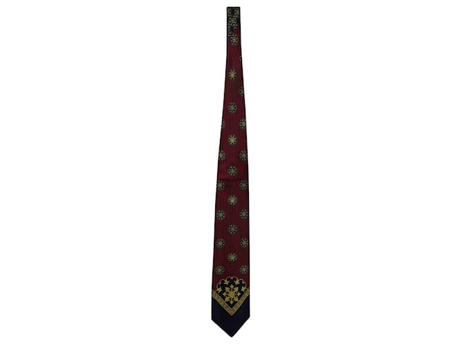 Gianni Versace bedruckte Krawatte aus mehrfarbiger Seide  ref.608384