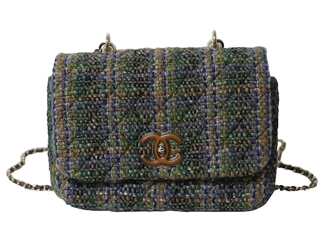 Chanel Tweed Knock on Wood Flap Bag