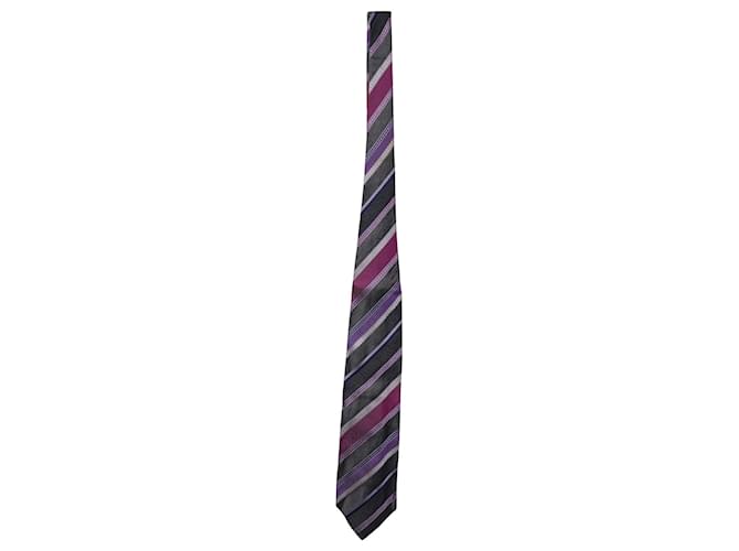 Etro Gestreifte Krawatte aus mehrfarbiger Seide  ref.608450