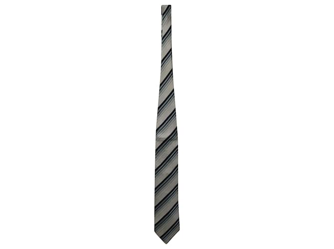 Ermenegildo Zegna Striped Tie in Multicolor Silk   ref.608454