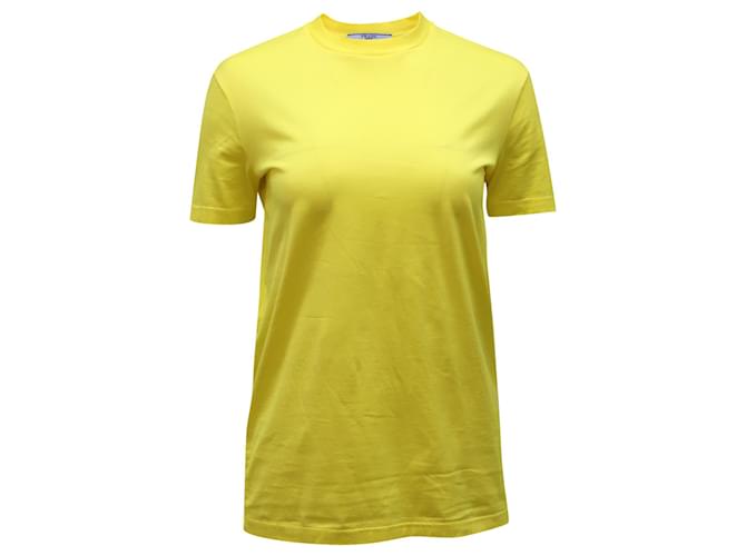 Prada T-Shirt aus gelber Baumwolle  ref.608469