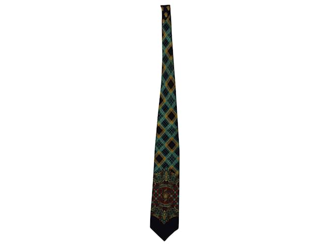 Gianni Versace bedruckte Krawatte aus mehrfarbiger Seide  ref.608474